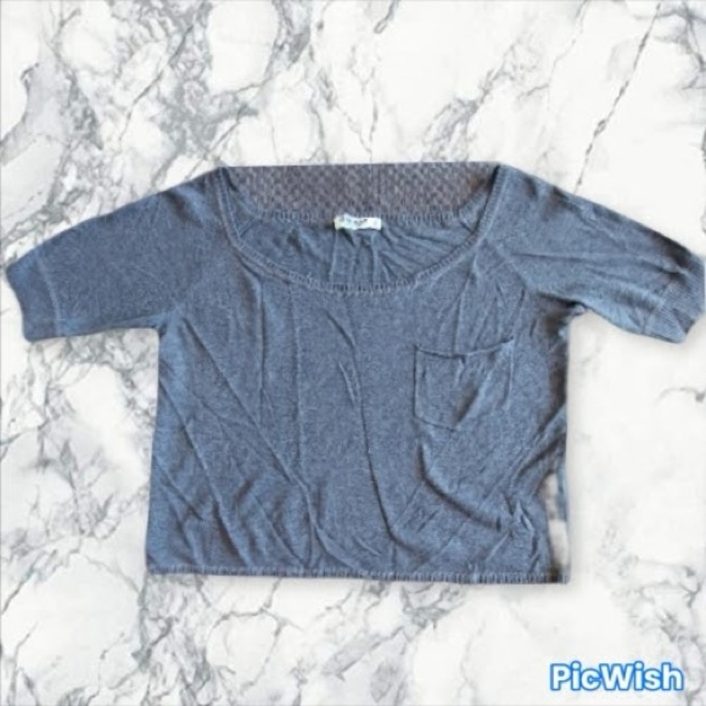 Garage Grey Knit Crop Top
